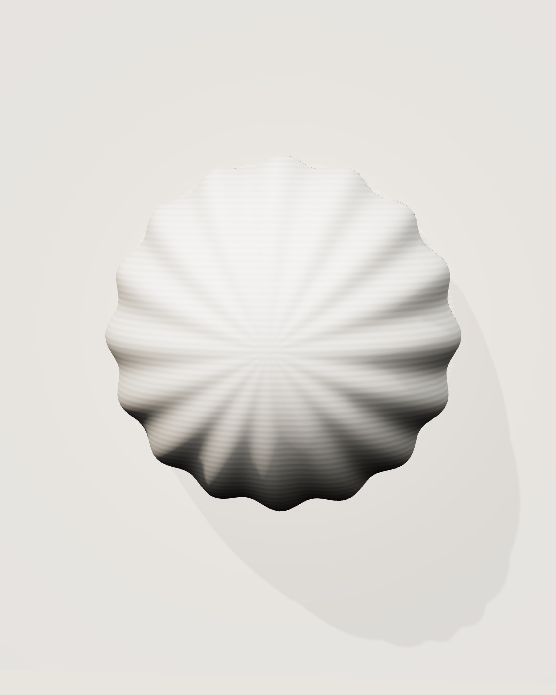 Wandlamp Lumen, witte geribbelde koepel