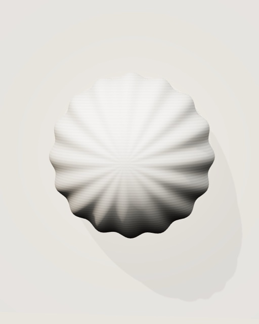Wandlamp Lumen, witte geribbelde koepel